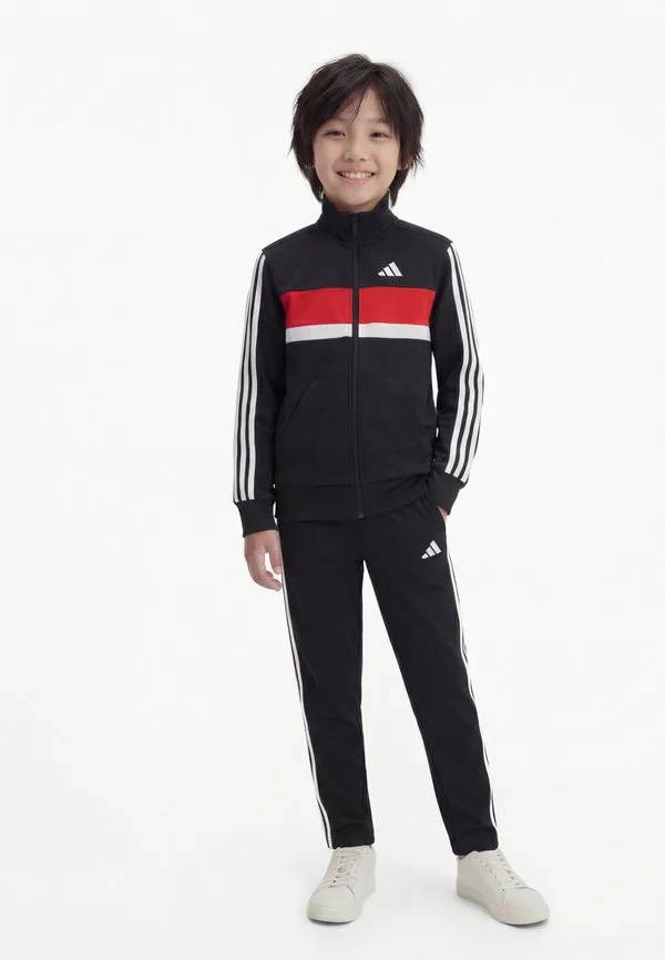 Спортивный костюм с 3 полосками seasonal essentials tiberio Adidas Performance, Black/White/Pure Ruby