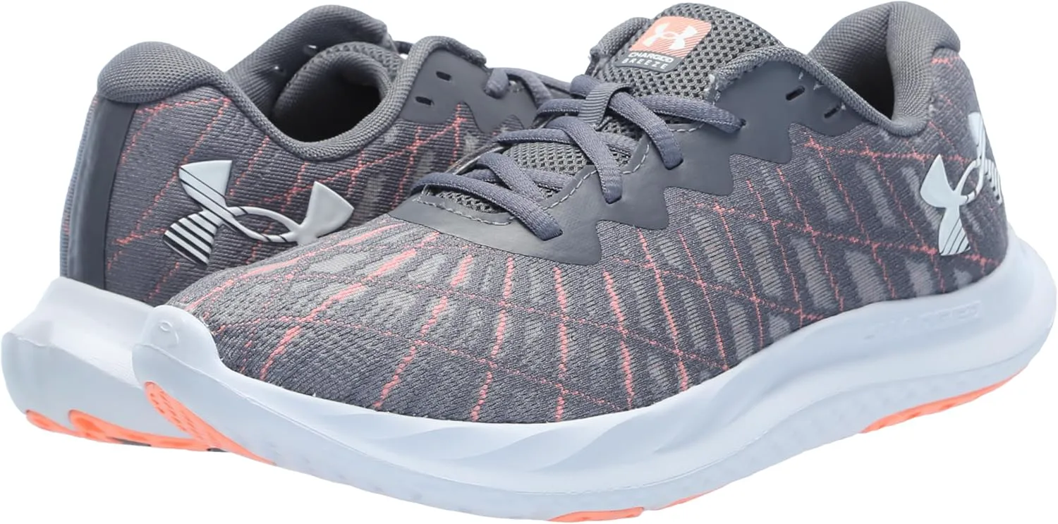 Мужские кроссовки Under Armour Charged Breeze 2, серый/оранжевый/белый — фото 2