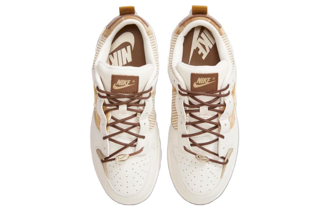 Женские кроссовки Dunk Low Disrupt 2 Cacao Wow Plaid Nike, белый/коричневый — фото 3