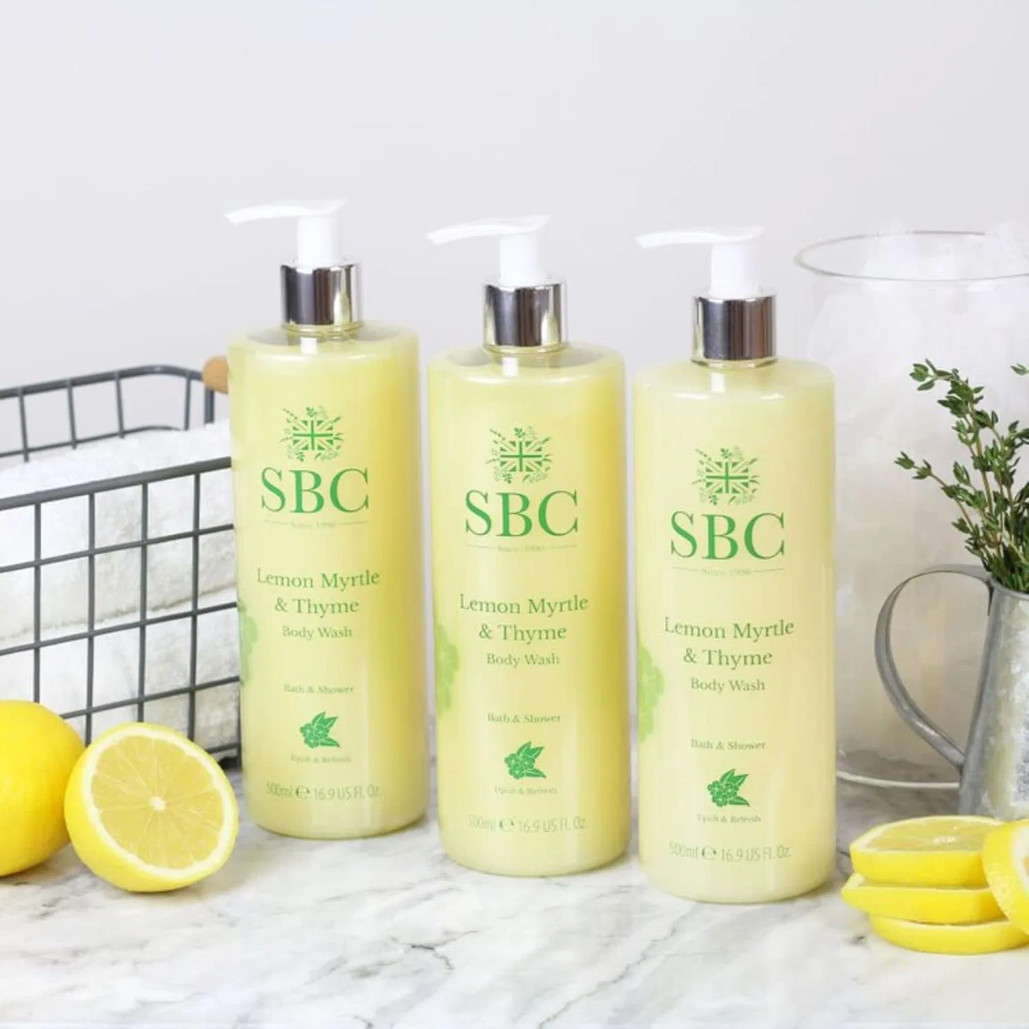 Увлажняющий гель для душа SBC Skincare с лимонным миртом и тимьяном, 500 мл Sbc — фото 3