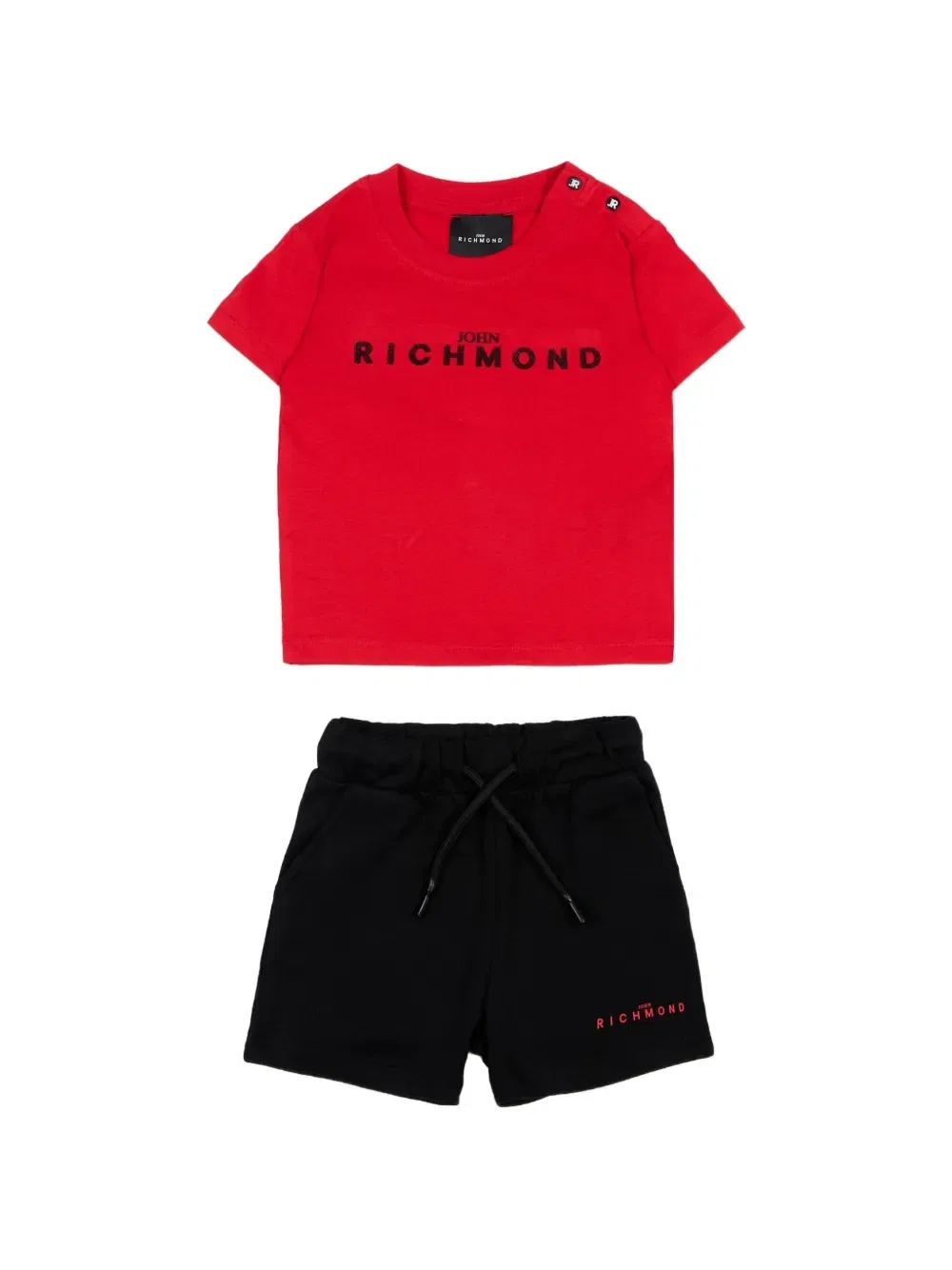 Комплект из шорт с логотипом John Richmond Junior, красный
