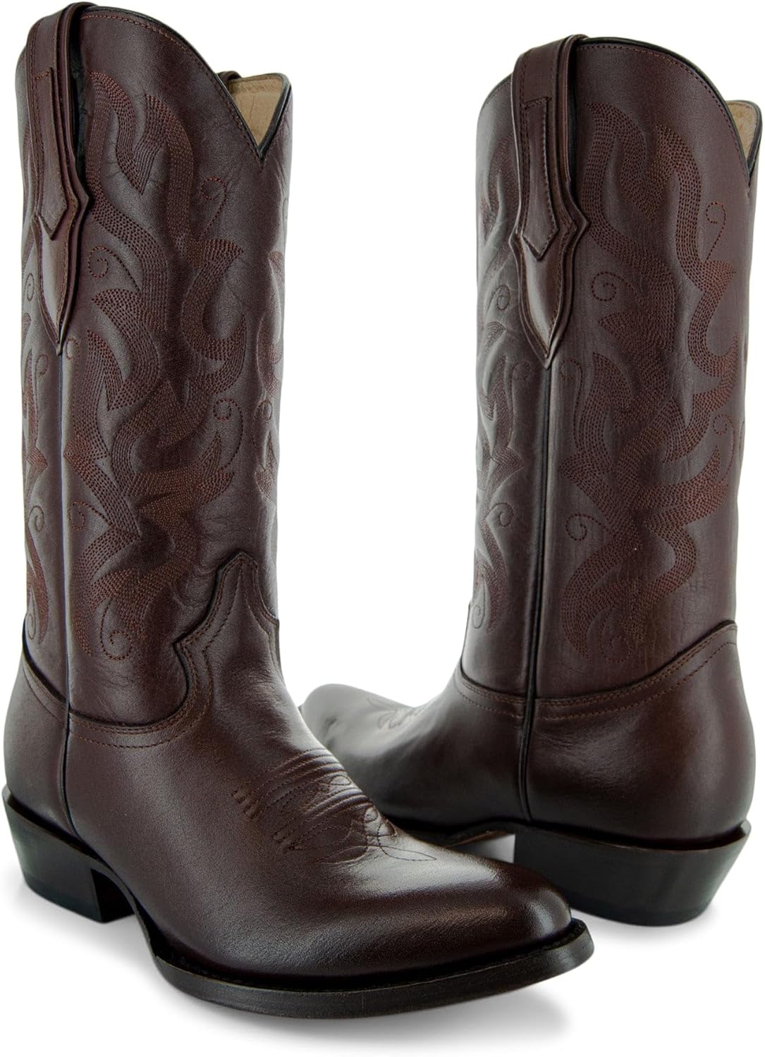 Мужские классические ковбойские сапоги Soto Boots с круглым носком H7001, коричневый — фото 3