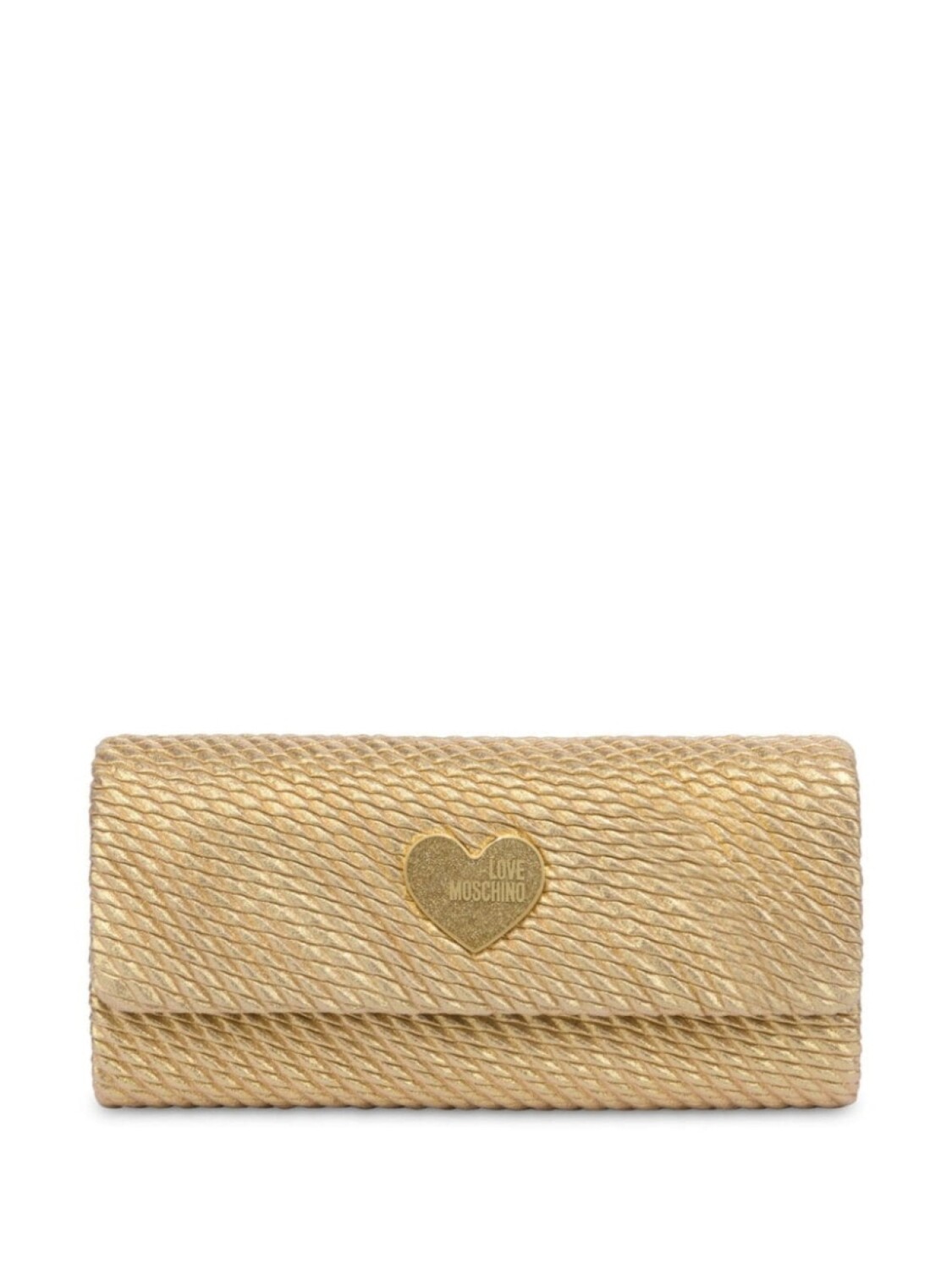 

Love Moschino клатч с логотипом, золотистый