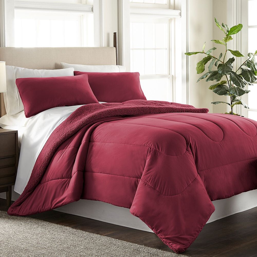 

Комплект одеял Micro Flannel Sherpa с накладками на спине, цвет Wine