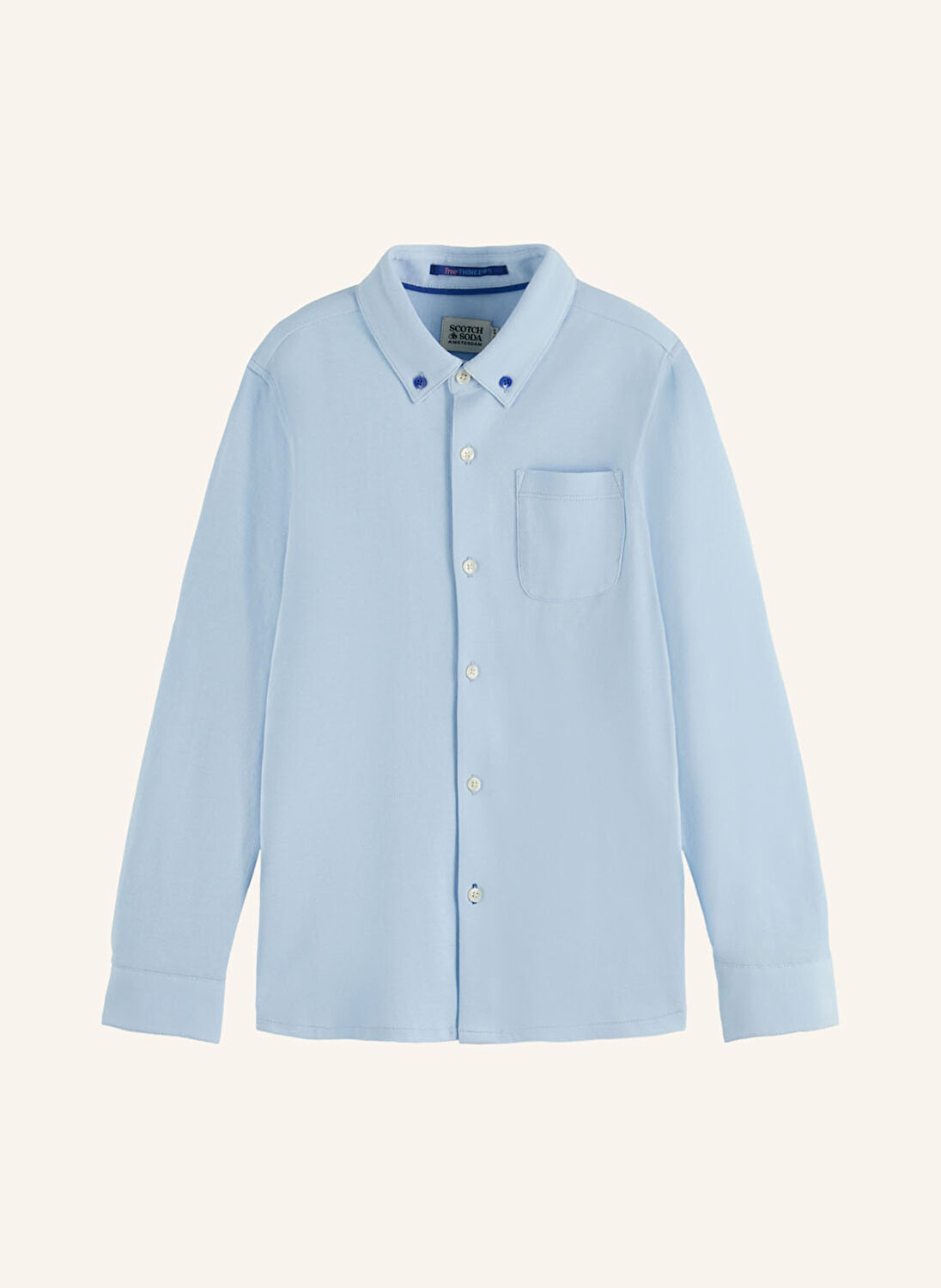 

Рубашка из пике Scotch & Soda, голубой