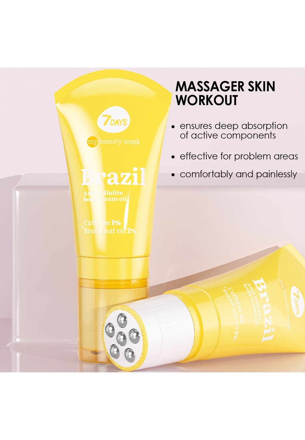 Масло для тела MY BEAUTY WEEK BRAZIL ANTI-CELLULITE BODY CREAM OIL CAFFEINE 1%+ BRAZIL NUT OIL 2% 7days — фото 4