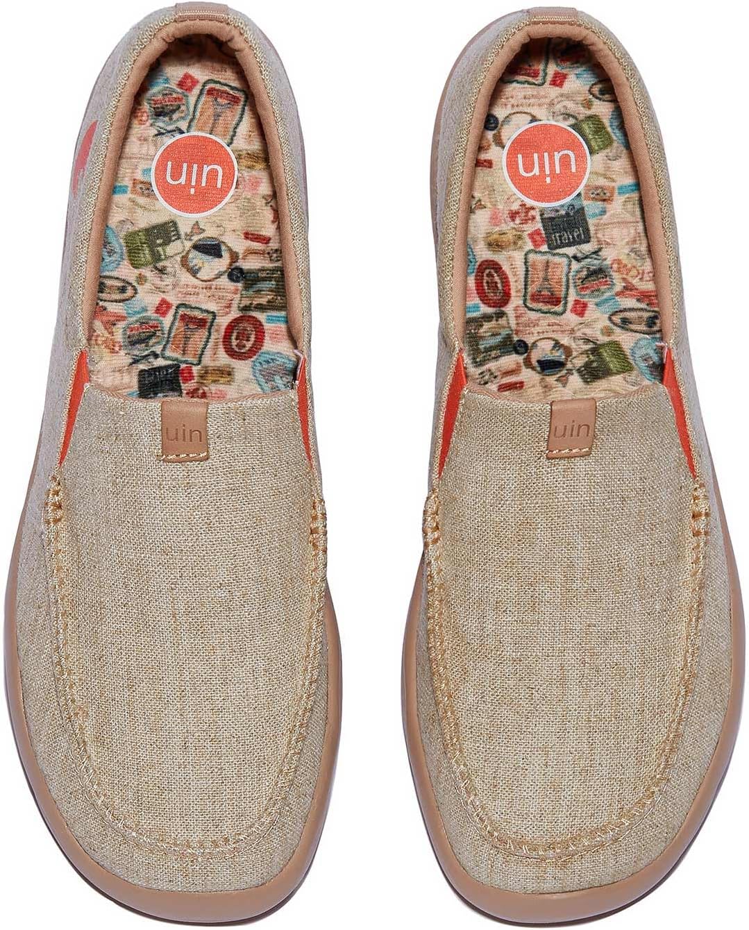 

Мужские художественные туристические туфли UIN, слипоны, повседневные раскрашенные лоферы, легкие и удобные модные кроссовки Nerja, хаки