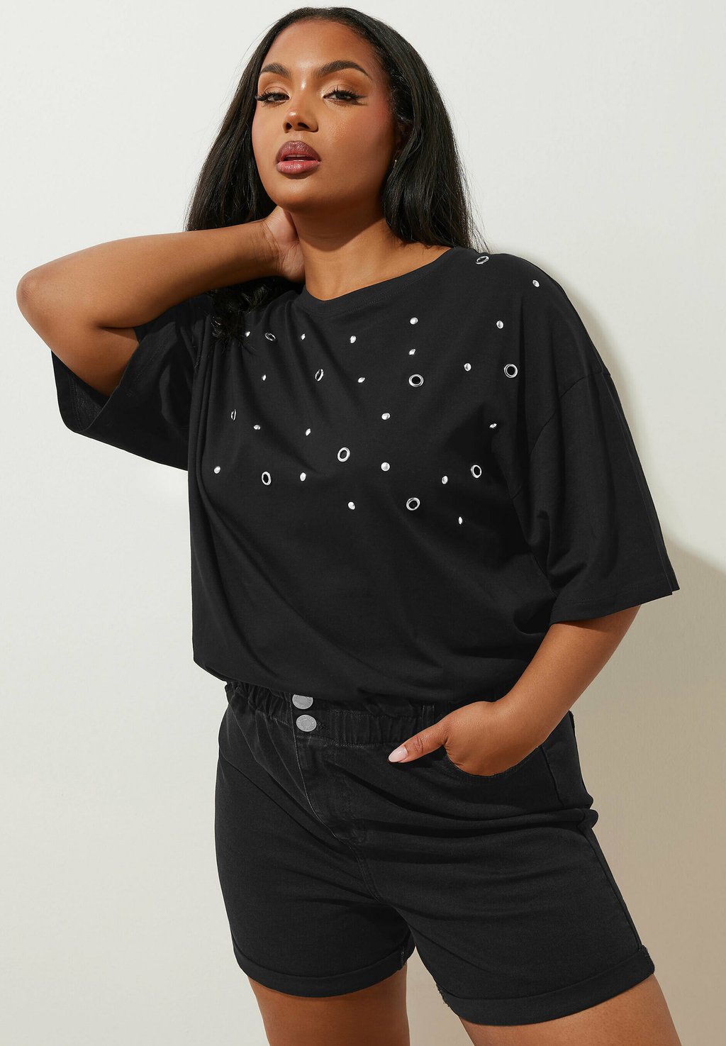 

Джинсовые шорты Yours Clothing, антрацит