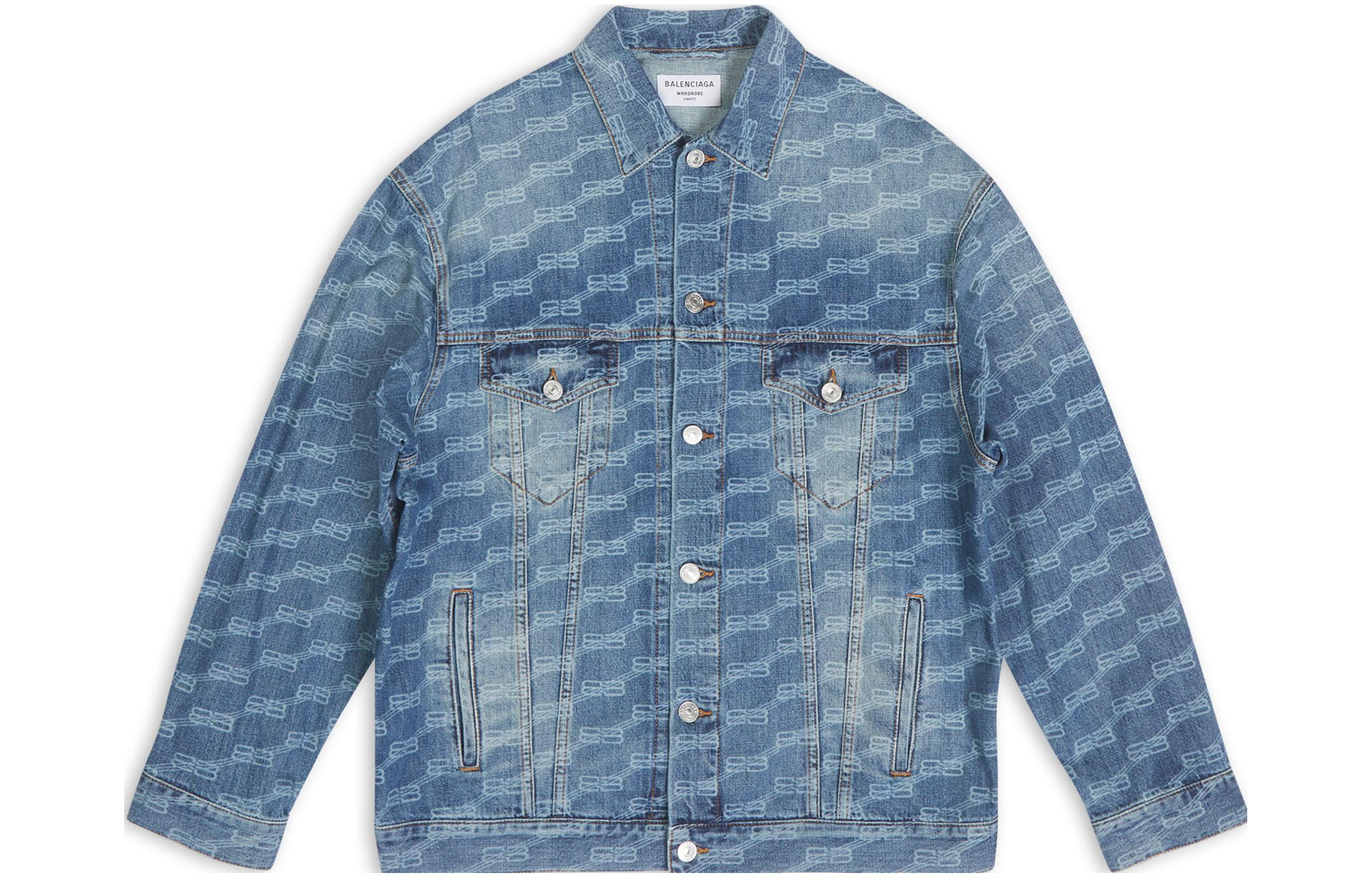 

FW22 Джинсовая куртка Unisex Приталенный фасор Синий Balenciaga