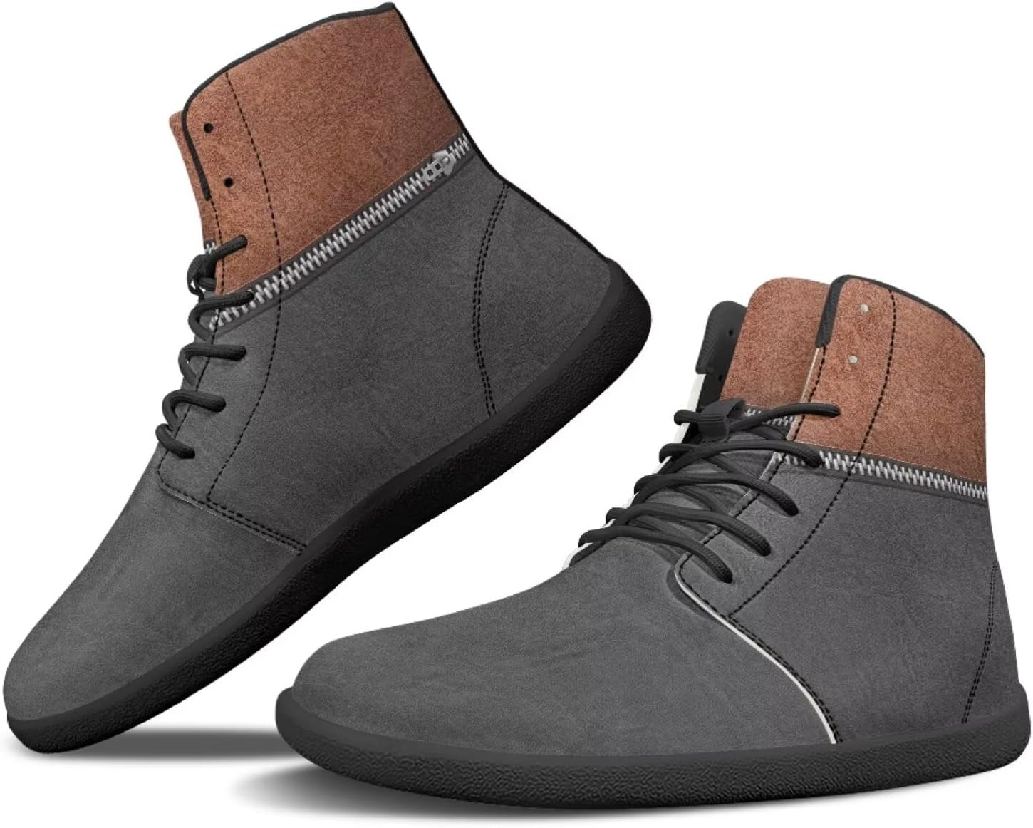 

Кроссовки Binienty с широкой посадкой для мужчин и женщин, минималистичные, обувь для босоногой ходьбы, с нескользящей подошвой и нулевым перепадом, Zipper Patchwork