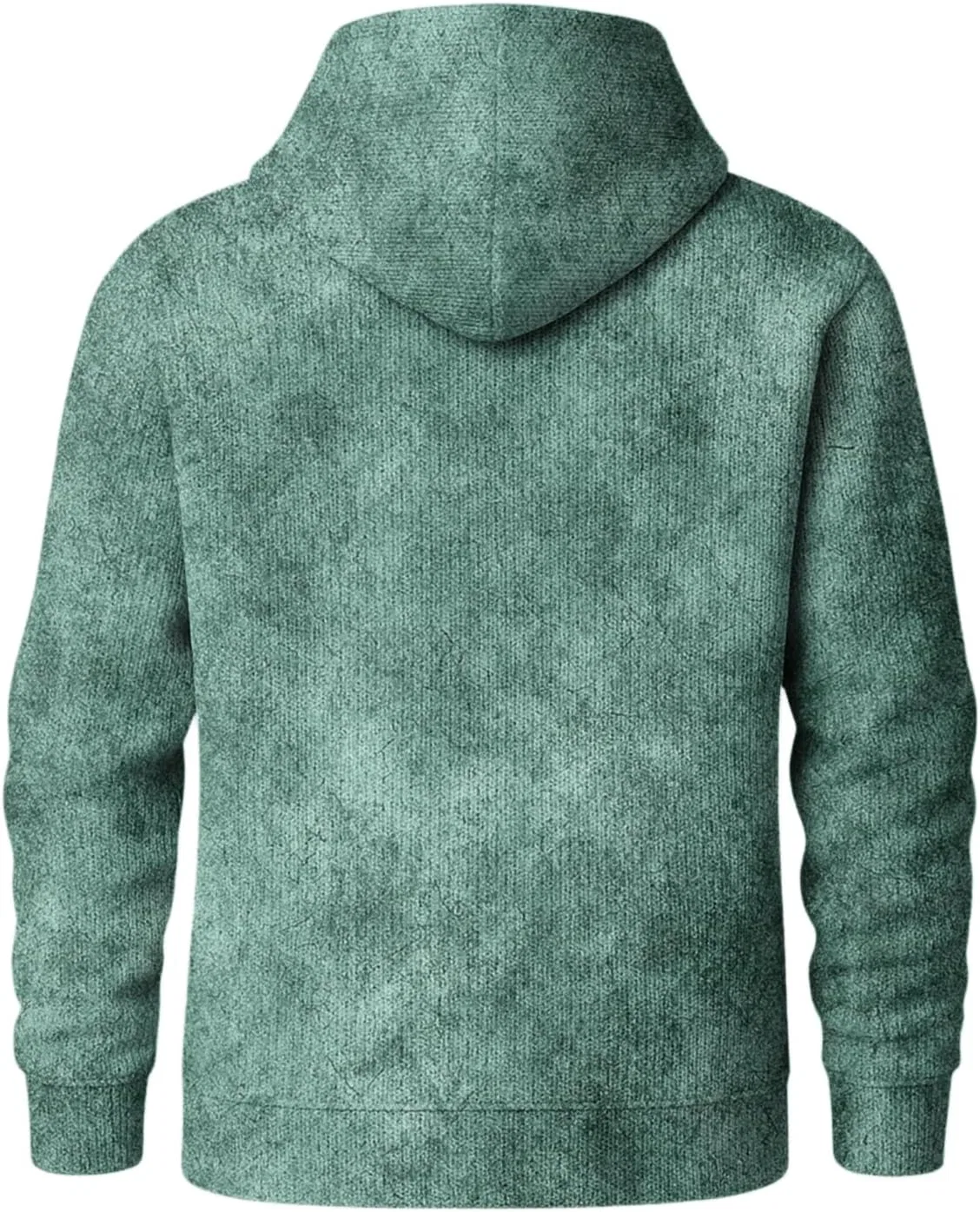 Мужская худи с капюшоном, принт, на молнии, с карманами, 1-dark Green — фото 4