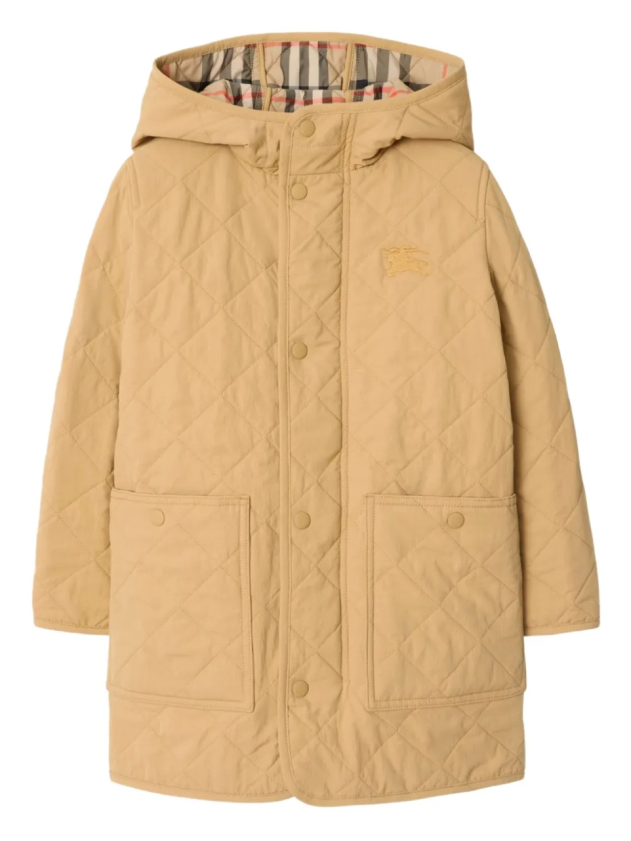 

Burberry Kids пальто с вышивкой Equestrian Knight, нейтральный