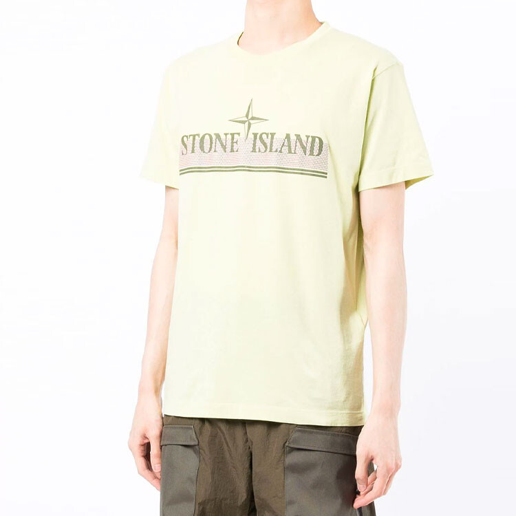 Футболка мужская желтая Stone Island, желтый — фото 3