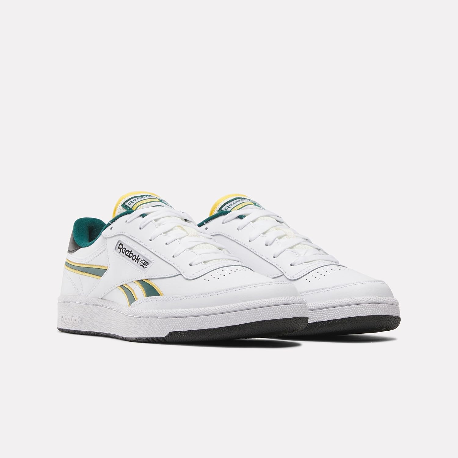 Кроссовки Reebok Unisex Club C Revenge, белый/зеленый/золотой — фото 2