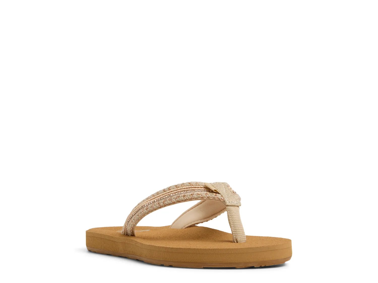 Сандалии Roxy Porto Bling Flip Flop, Rose Gold