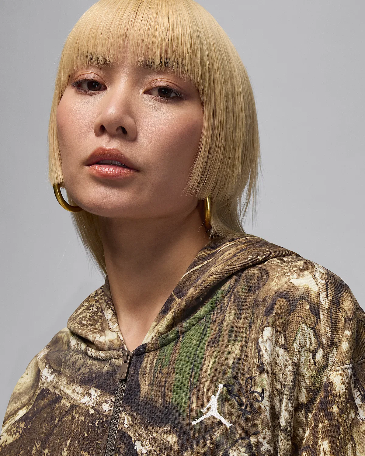 Женская толстовка Realtree Mod Crop Full-Zip Hoodie Jordan Brooklyn Fleece, Sail/Sail — фото 3