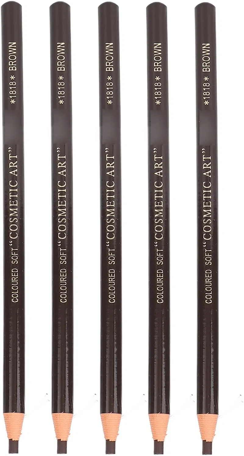 Набор для заточки карандашей для бровей 4 в 1 с 5 карандашами Brrnoo, Brown Eyebrow Pencil — фото 3