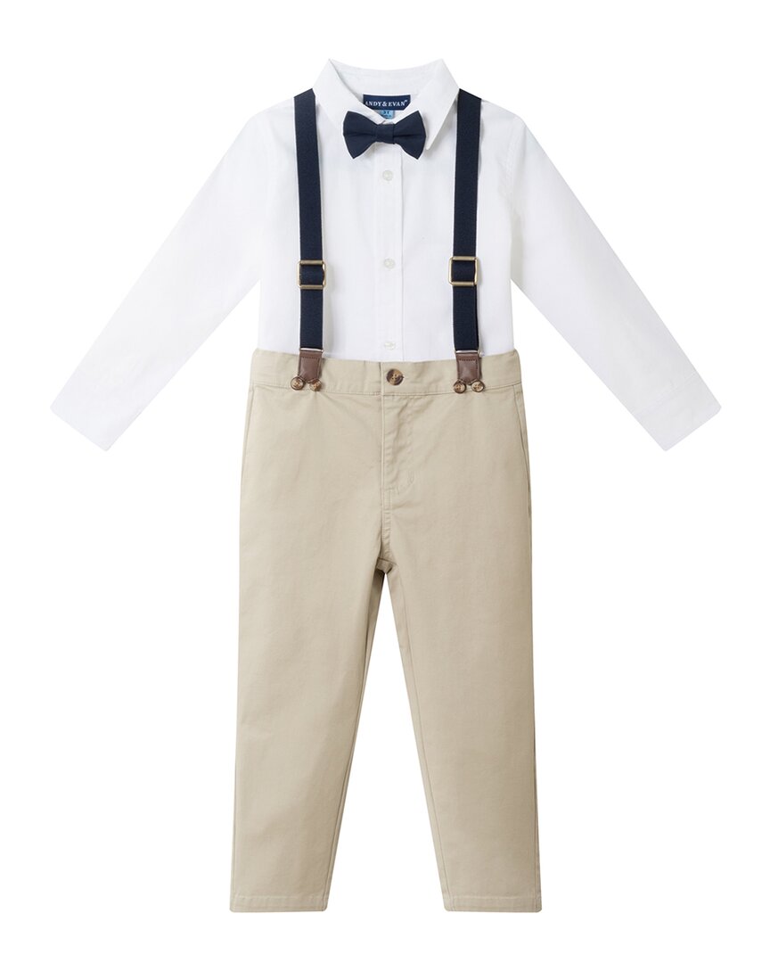 

Andy & Evan Детский комплект из 4 рубашек на пуговицах, белый