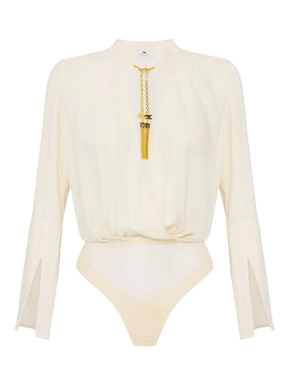 

Боди с кисточками Elisabetta Franchi, нейтральный
