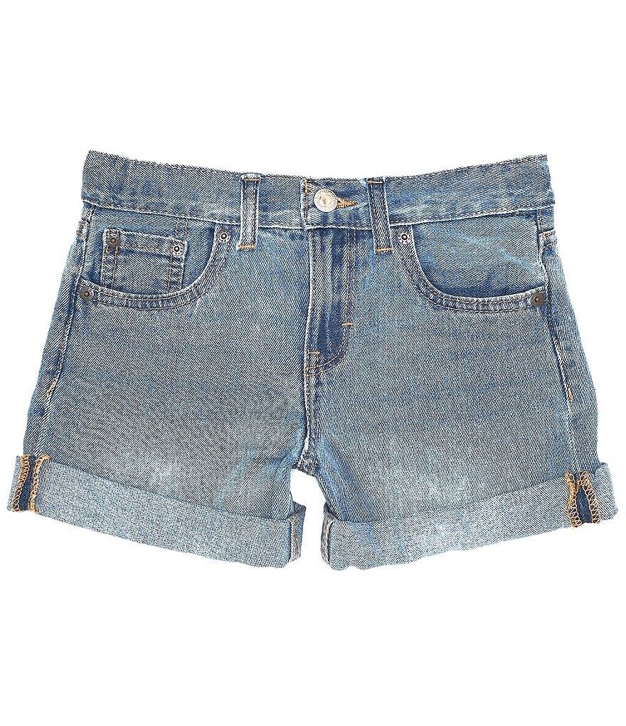 

Джинсовые шорты Levi's Big Girls 7–16 Girlfriend Shorty, синий
