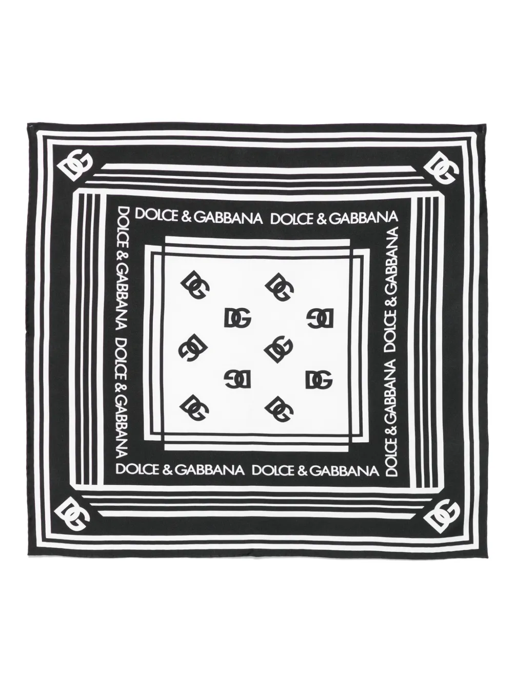 

Шелковый шарф с логотипом DOLCE & GABBANA, черный