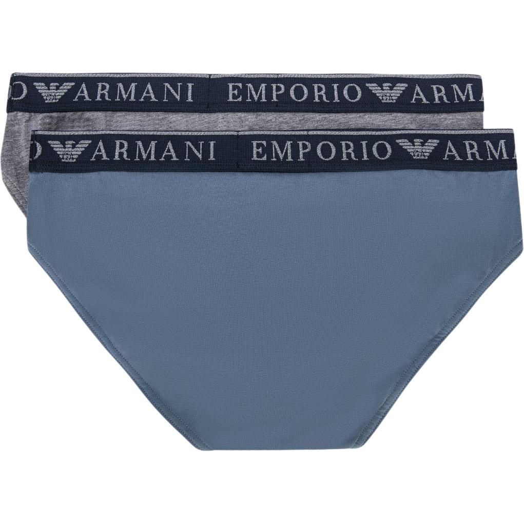 EMPORIO ARMANI Нижнее белье мужское 2 шт синий+серый FW24 — фото 3