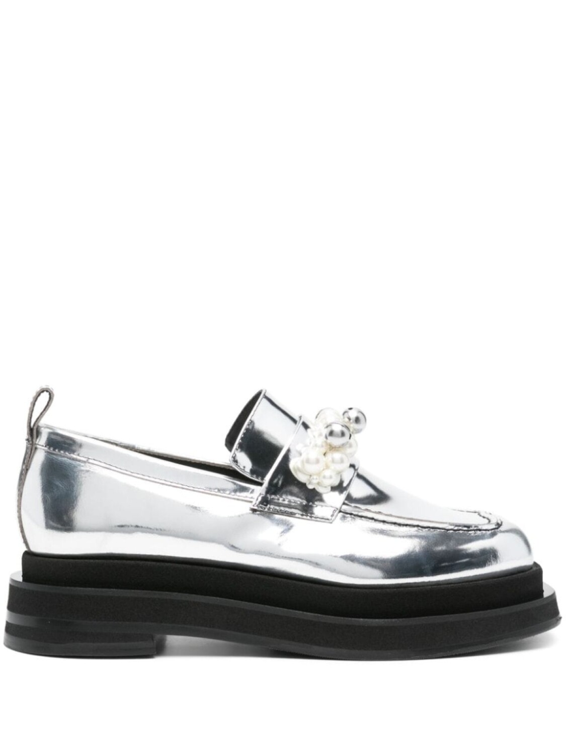 

Simone Rocha лоферы Heart Toe Platform, серебристый