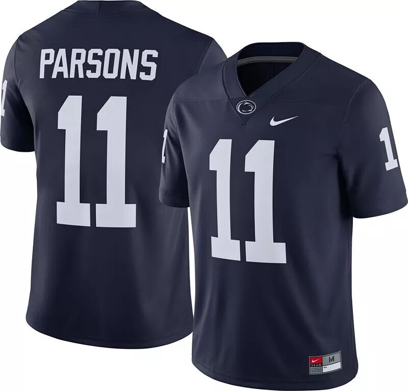 

Мужская мужская футбольная майка Nike Penn State Nittany Lions Micah Parsons #11 Dri-FIT Game