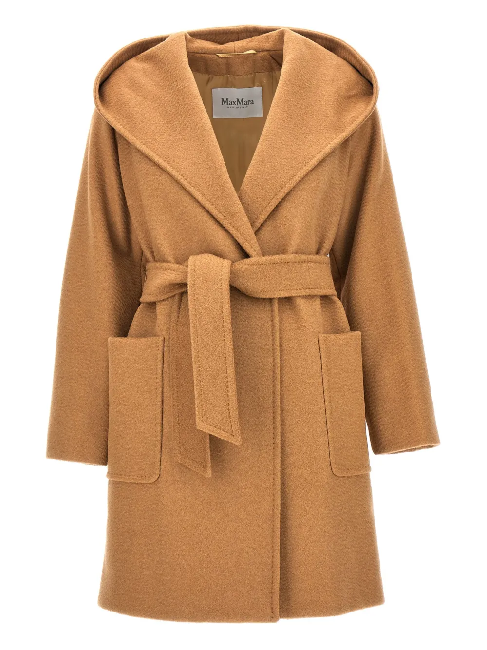 

Пальто с поясом MAX MARA, коричневый