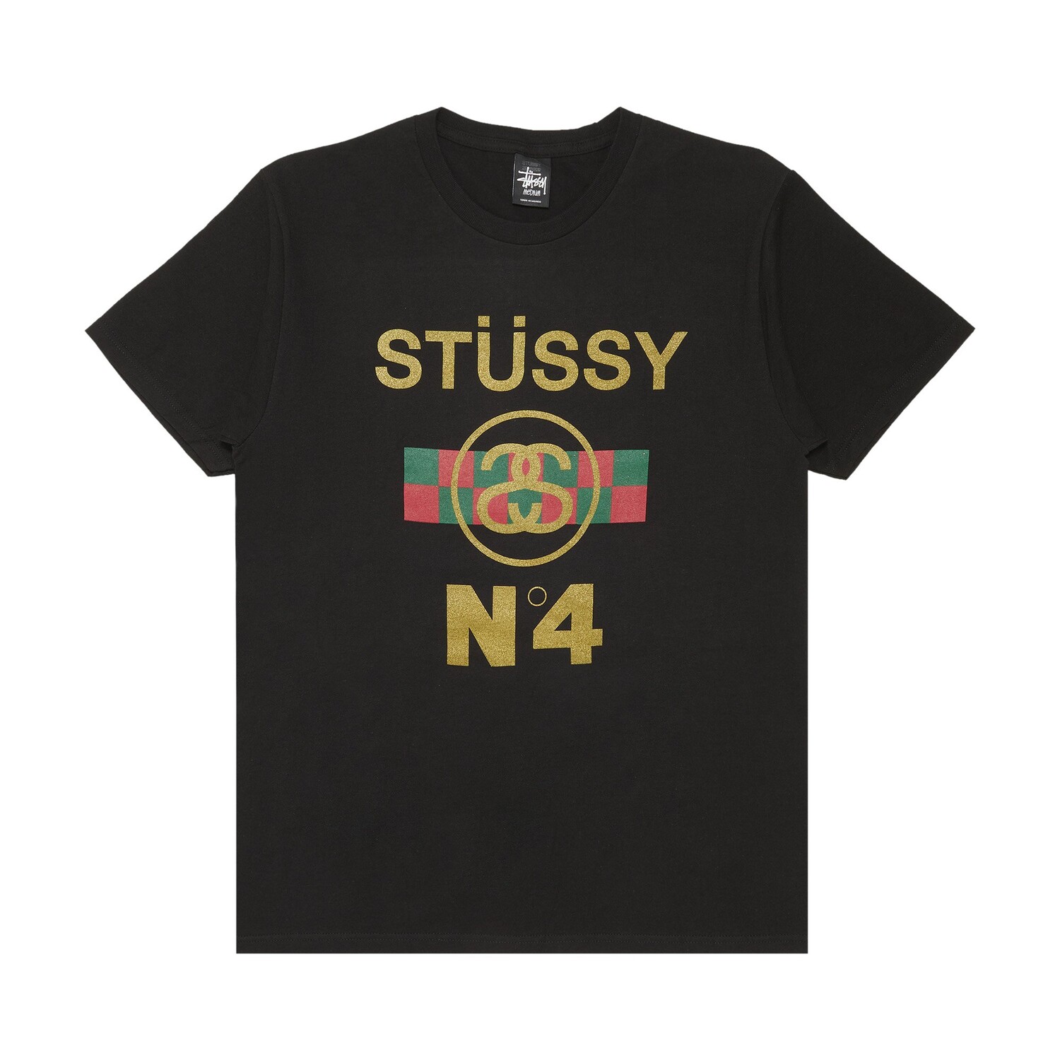 

Футболка в клетку Stussy No.4, черная, Черный, Футболка в клетку Stussy No.4, черная