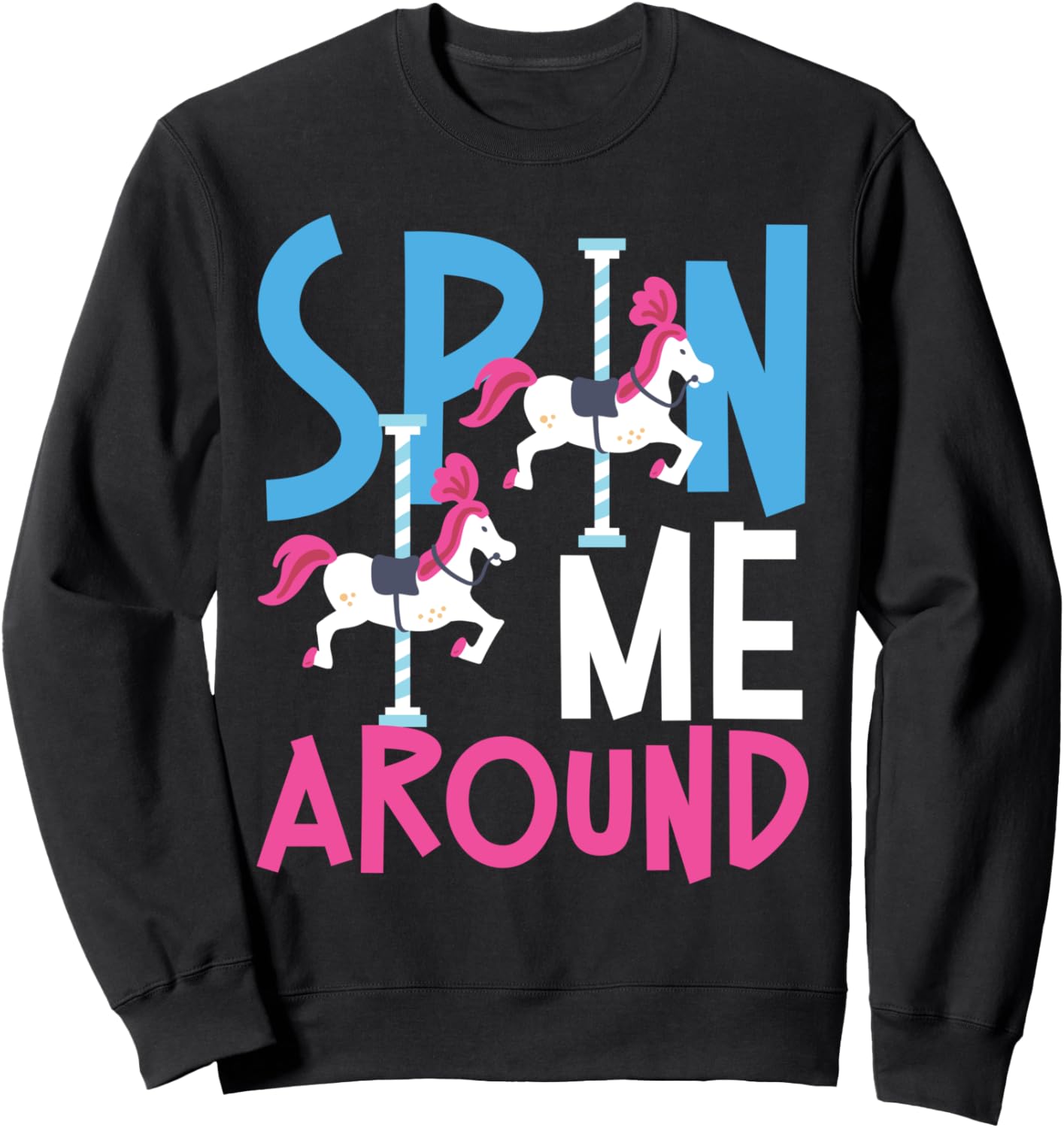

Толстовка с дизайном карусели «Spin Me Around» County Fair And State Fair Designs For Kids, черный