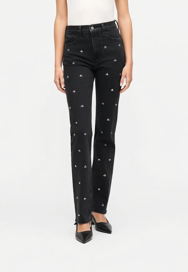 Джинсы прямого кроя с декором Gap, Dark Wash