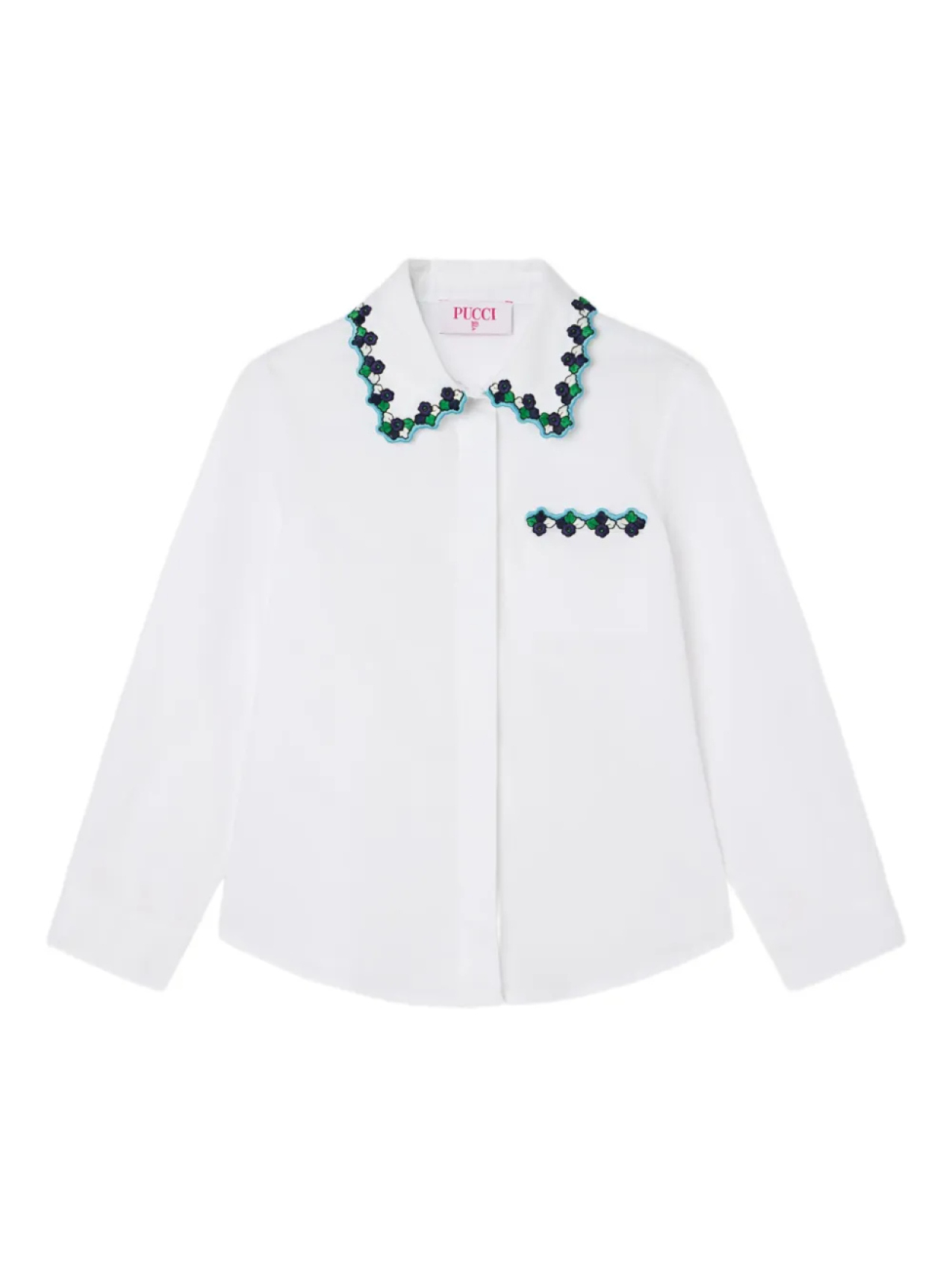 

Рубашка с декорированным воротником PUCCI Junior, белый