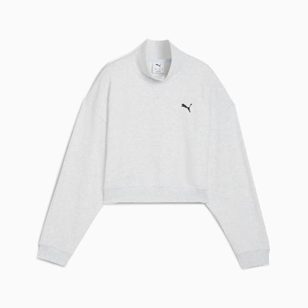 Толстовка с круглым вырезом для больших детей Puma Wardrobe Essentials, белый — фото 4