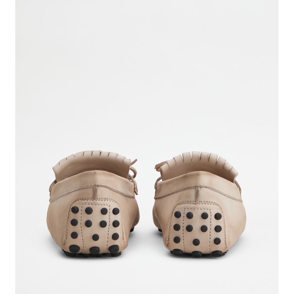 

Кожаные мокасины Gommino TOD's, серый