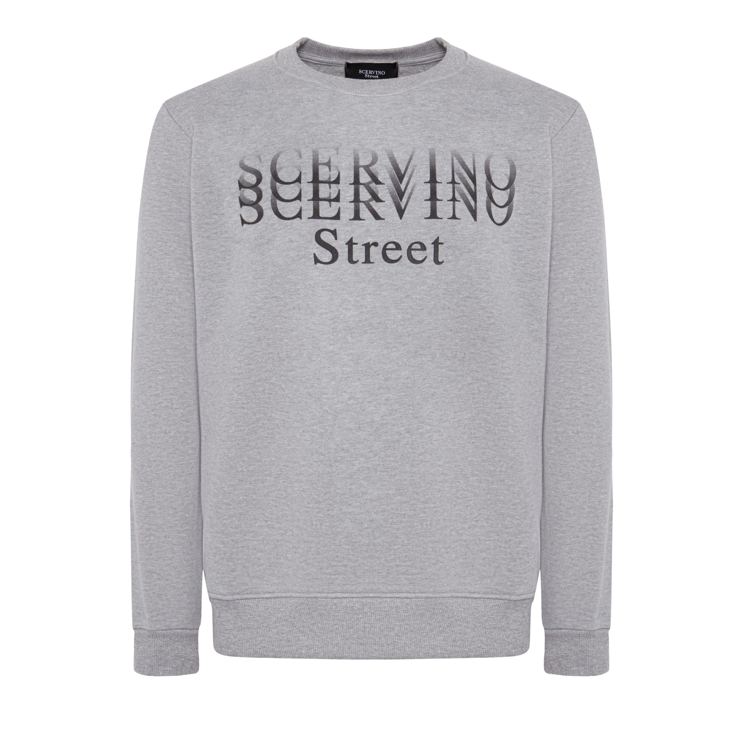 

Серый хлопковый мужской свитер Ermanno Scervino