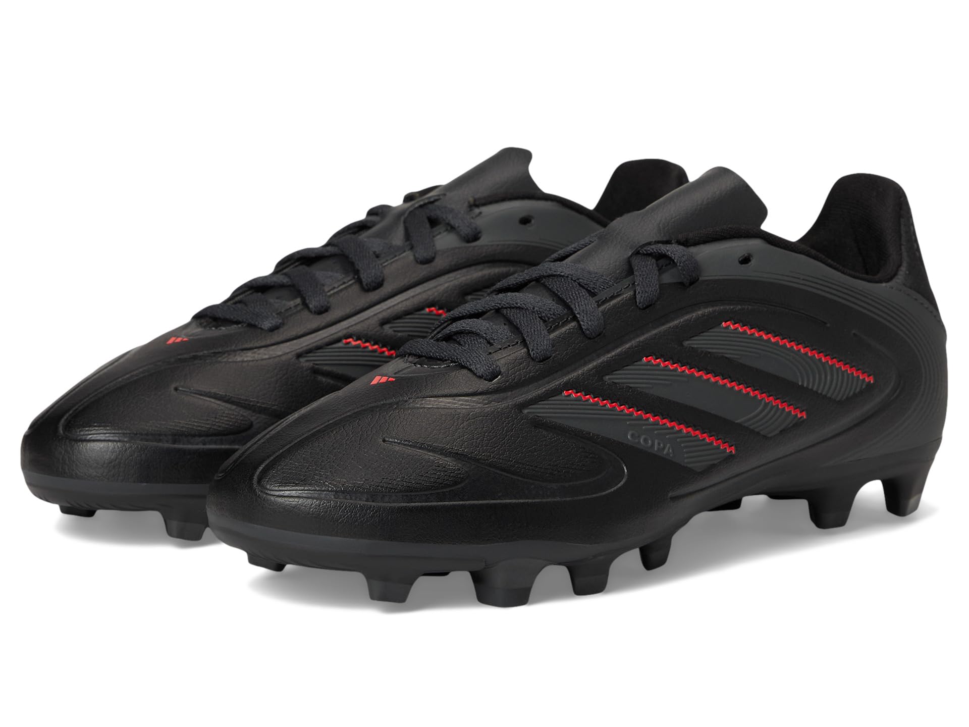 

Кроссовки Adidas Kids Copa Pure 3 Club Firm Ground/Multi Ground Soccer Cleats, Black/Carbon/Lucid Red