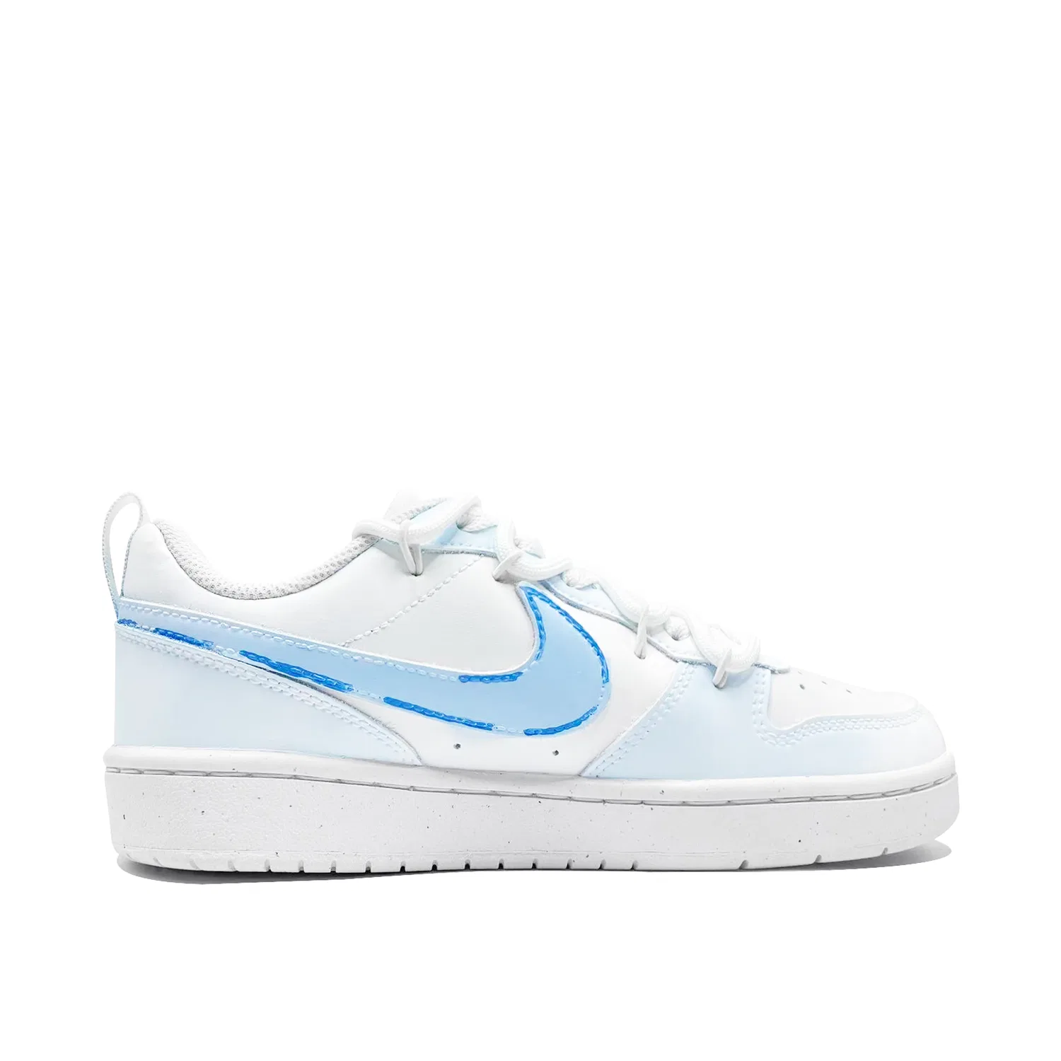 Кроссовки детские скейтбординг Nike Court Borough Blue White — фото 3