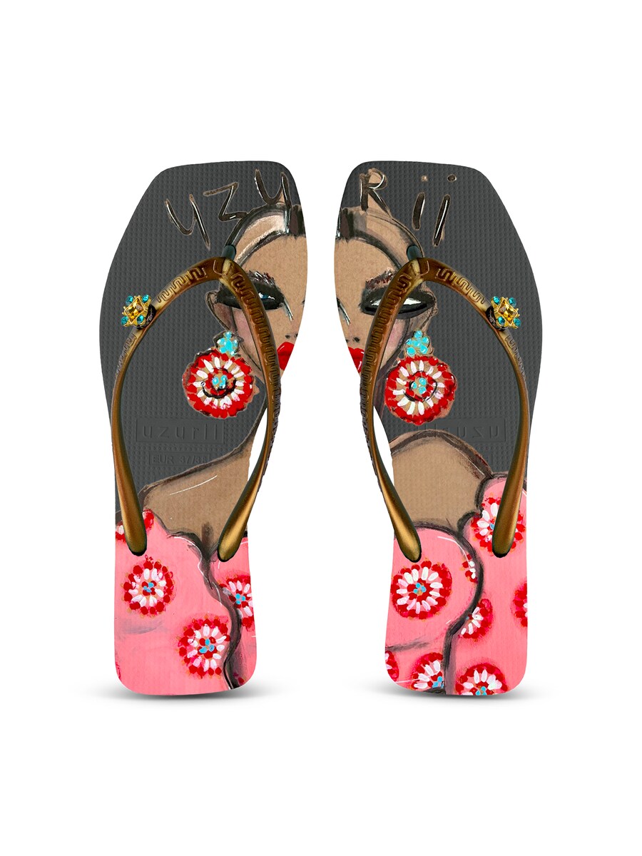 Сандалии с Т-образной перемычкой Uzurii Luxury Footwear Stella Verde, черный — фото 2