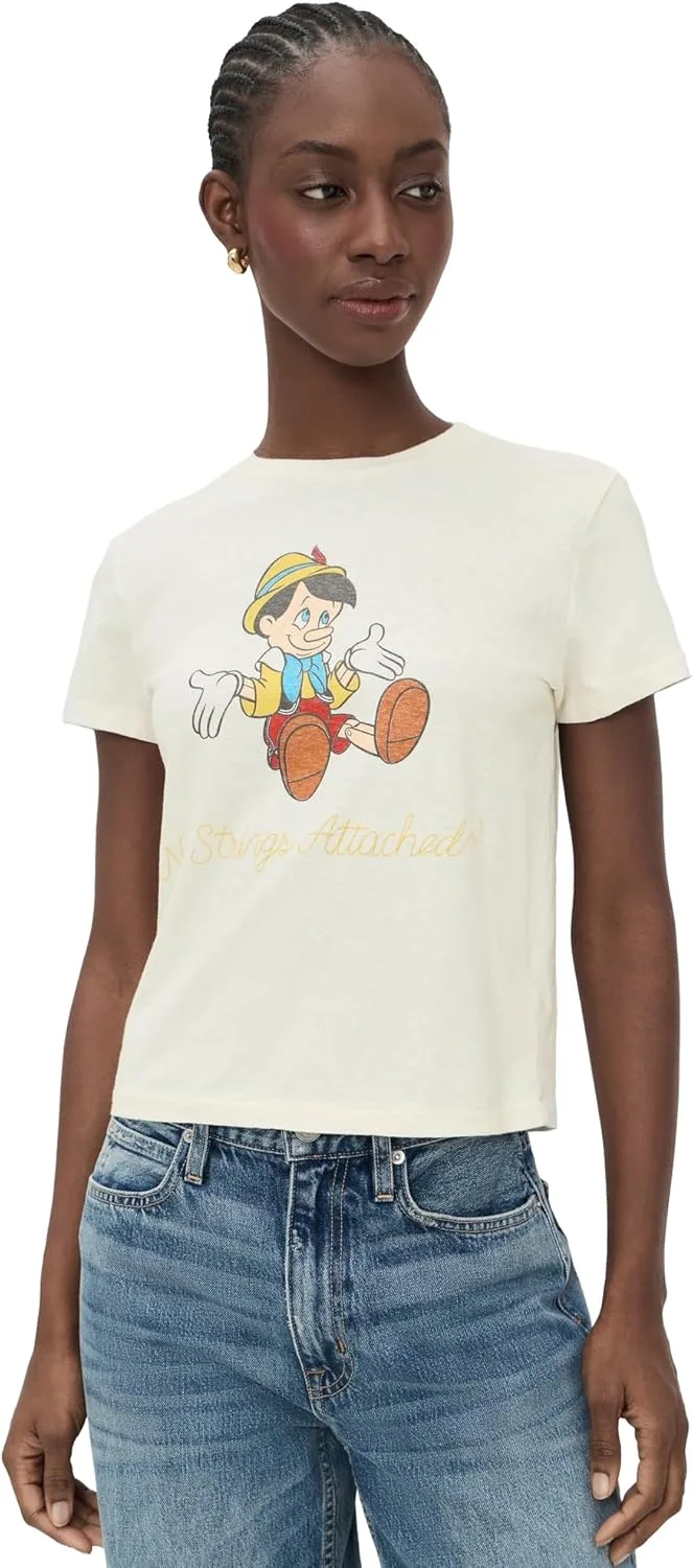 

RE/DONE Женская классическая футболка Pinnocchio