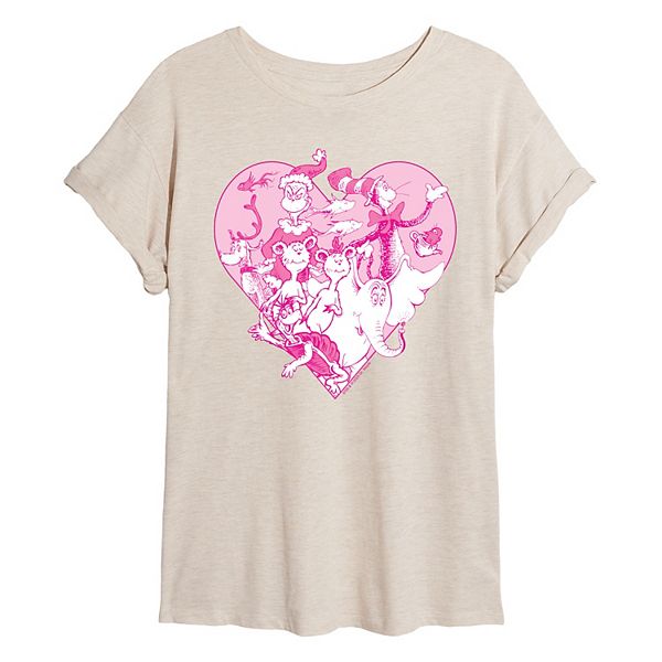 

Футболка Juniors Valentine's Day Heart Dr. Seuss, Beige