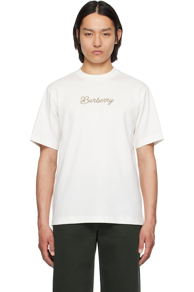 

Футболка хлопковая Surfer Knight Burberry, цвет chalk