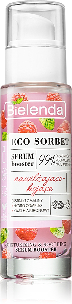 

Успокаивающая и увлажняющая сыворотка Eco Sorbet с малиной Bielenda, 30 мл