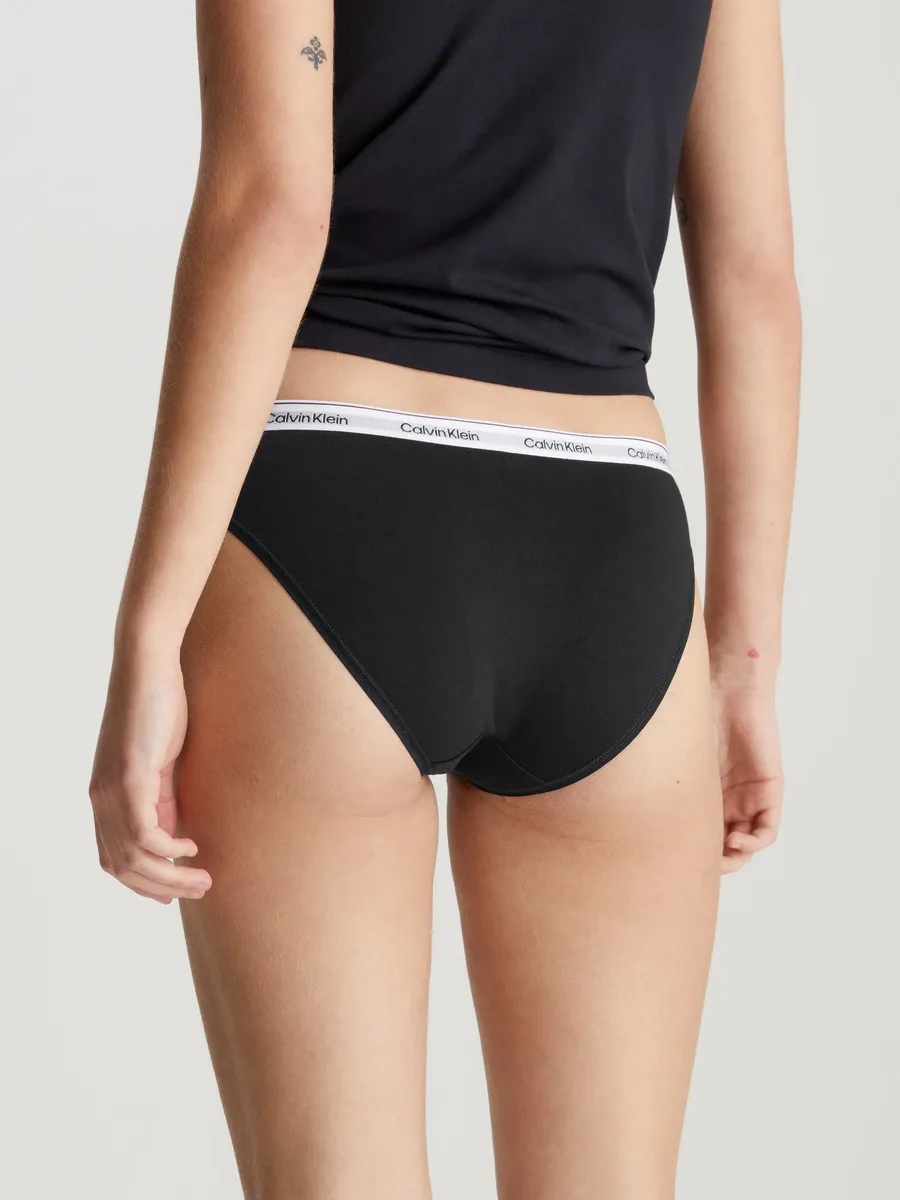 Трусики бикини Calvin Klein Underwear "5 PACK BIKINI (LOW-RISE)" (5 шт. в упаковке, 5 шт. в упаковке), с поясом с логотипом, черный — фото 3