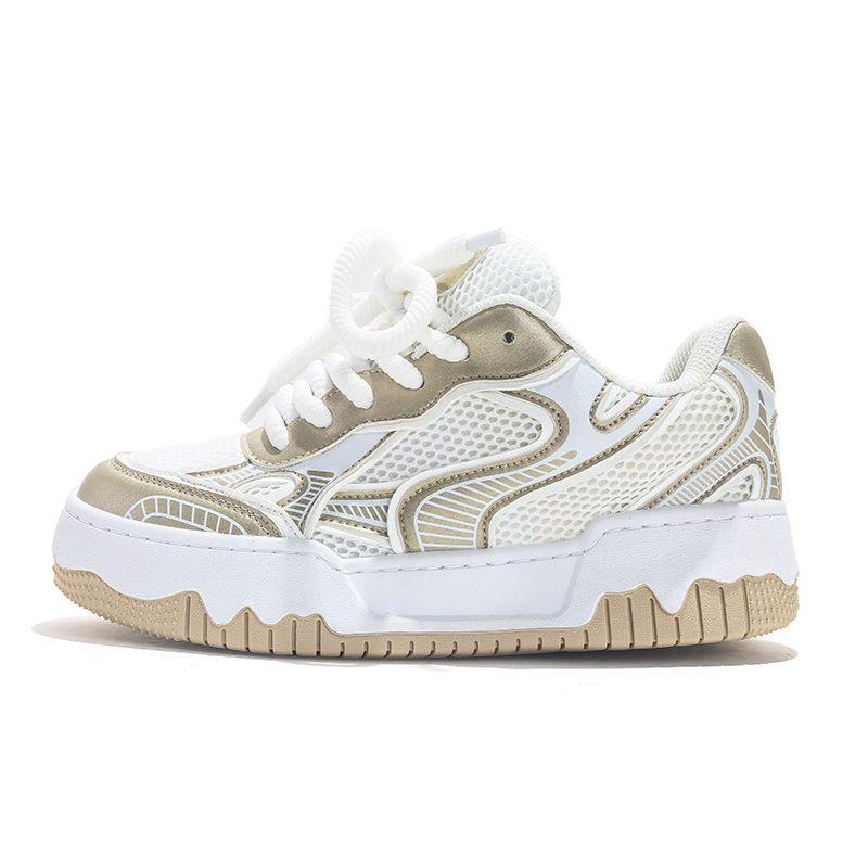 

Jifffly Высокие устойчивые к истиранию дышащие нескользящие низкие скейтбордские кроссовки унисекс шампань бежевый, цвет Champagne Beige