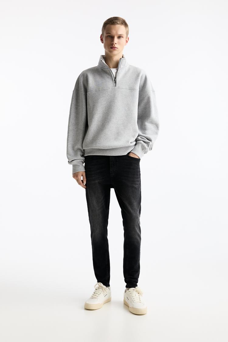 

Джинсы-Карроты стираные Pull And Bear, черный