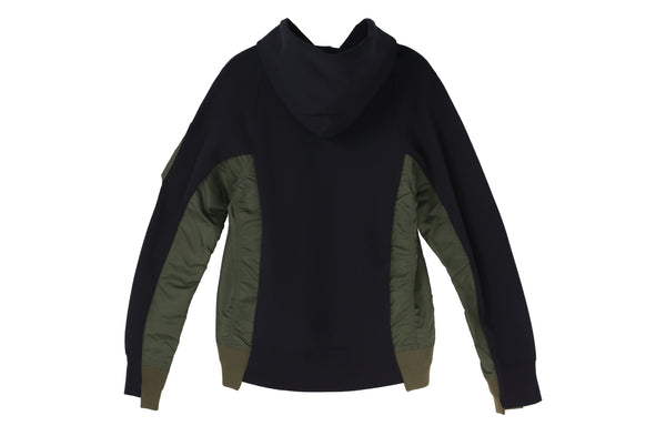 Толстовка x sacai hoodie 'pitch blue' Nike, зеленый — фото 2