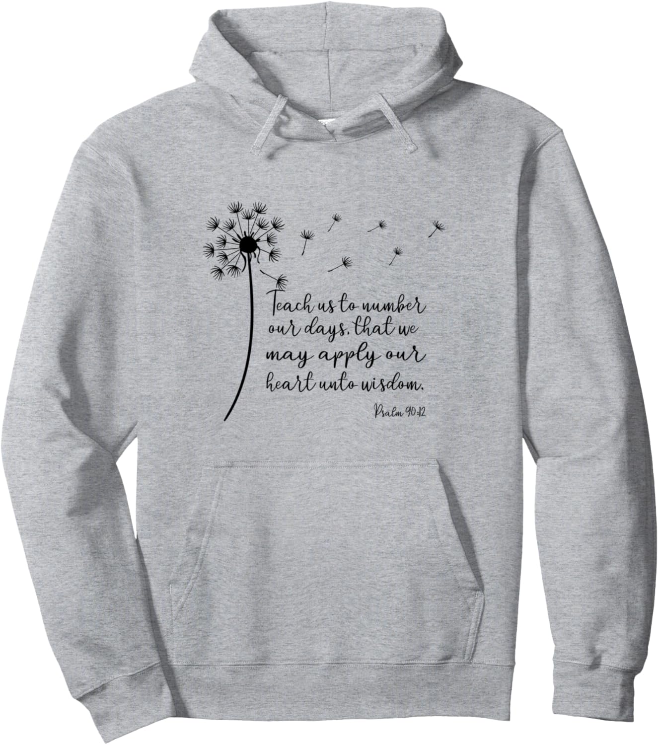 

Одуванчик. Псалом 90:12. Научи нас считать дни наши... Толстовка «Мудрость» Faith Fashion By Pdesign, серый