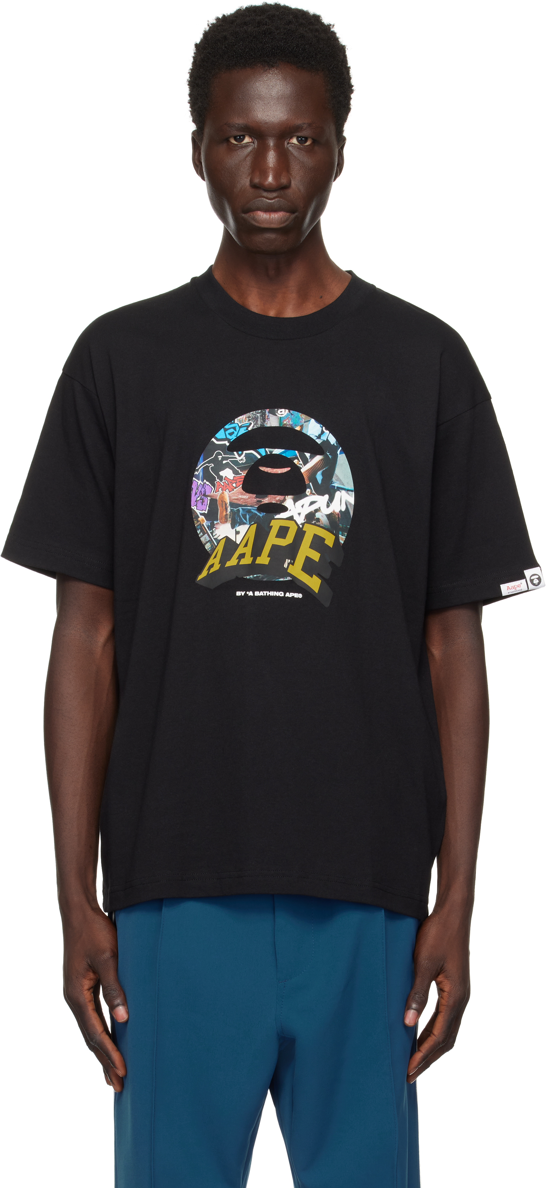 

Футболка с темой AAPE by A Bathing Ape, черный