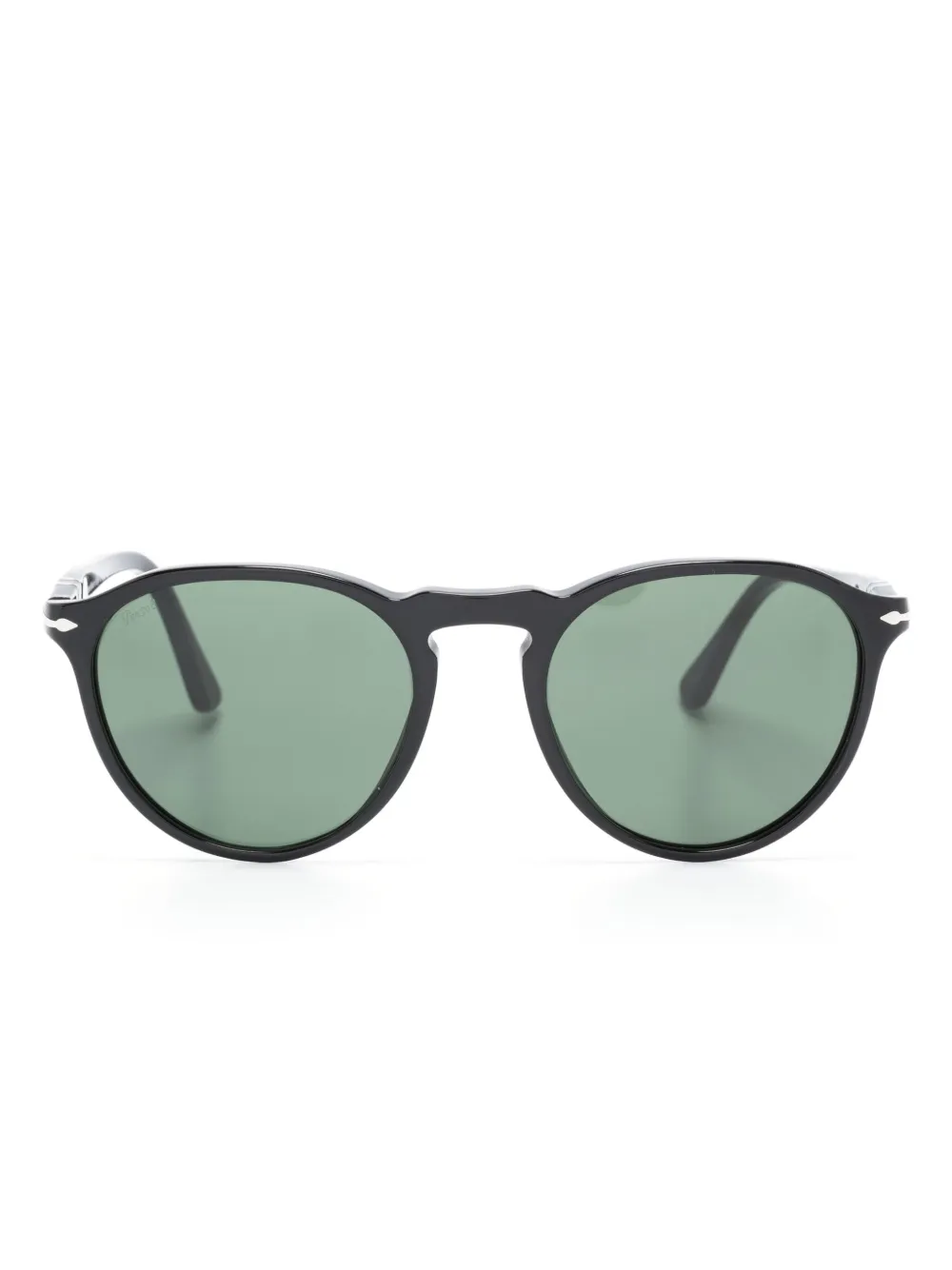 

Солнцезащитные очки в круглой оправе черепаховой расцветки Persol, черный